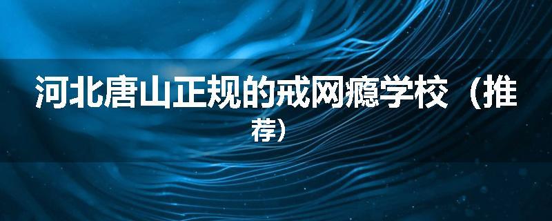 河北唐山正规的戒网瘾学校（推荐）