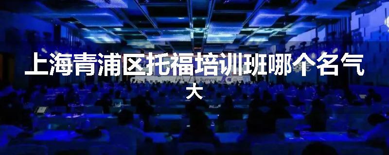 上海青浦区托福培训班哪个名气大