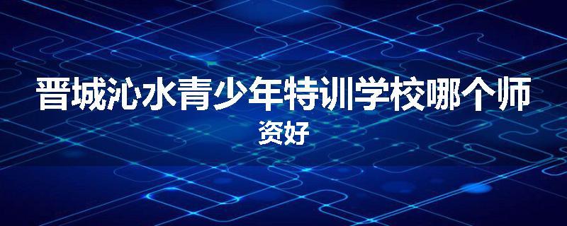 晋城沁水青少年特训学校哪个师资好