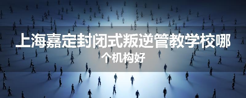 上海嘉定封闭式叛逆管教学校哪个机构好