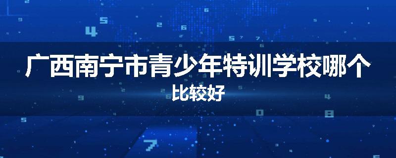 广西南宁市青少年特训学校哪个比较好