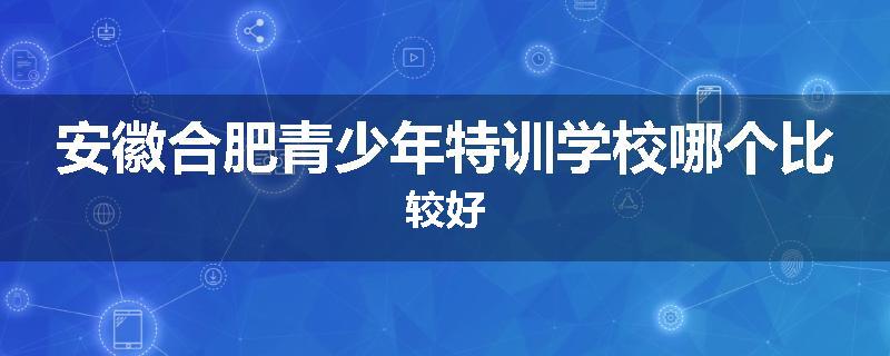 安徽合肥青少年特训学校哪个比较好