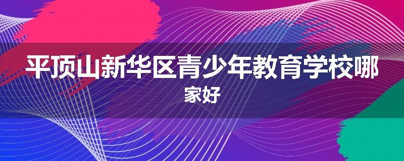 平顶山新华区青少年教育学校哪家好