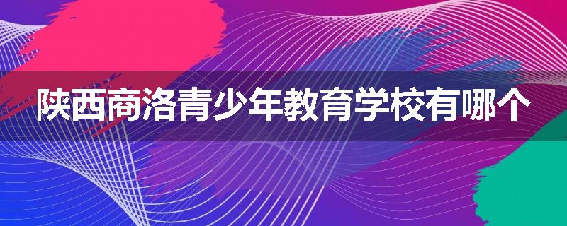 陕西商洛青少年教育学校有哪个