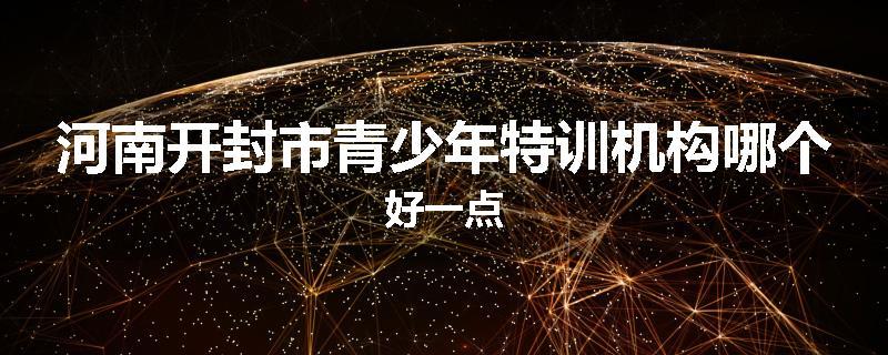 河南开封市青少年特训机构哪个好一点