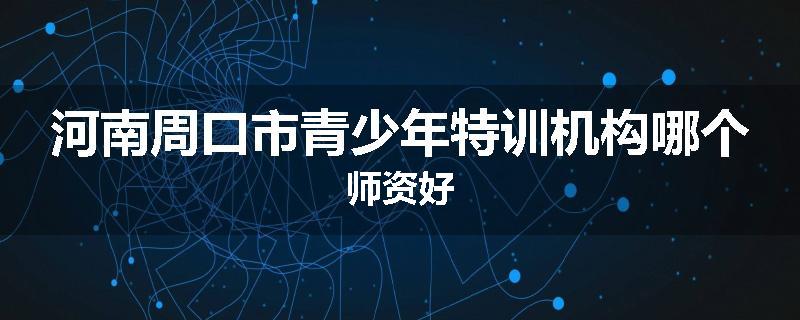 河南周口市青少年特训机构哪个师资好