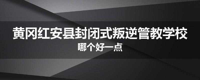 黄冈红安县封闭式叛逆管教学校哪个好一点