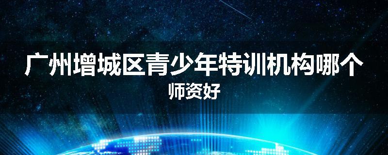 广州增城区青少年特训机构哪个师资好
