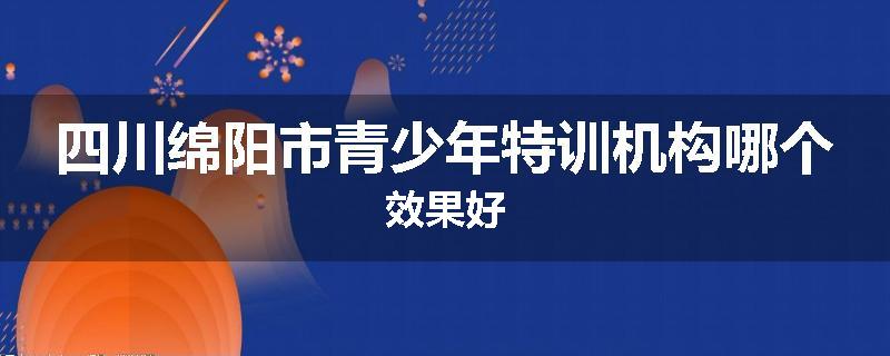 四川绵阳市青少年特训机构哪个效果好