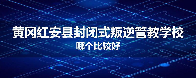 黄冈红安县封闭式叛逆管教学校哪个比较好