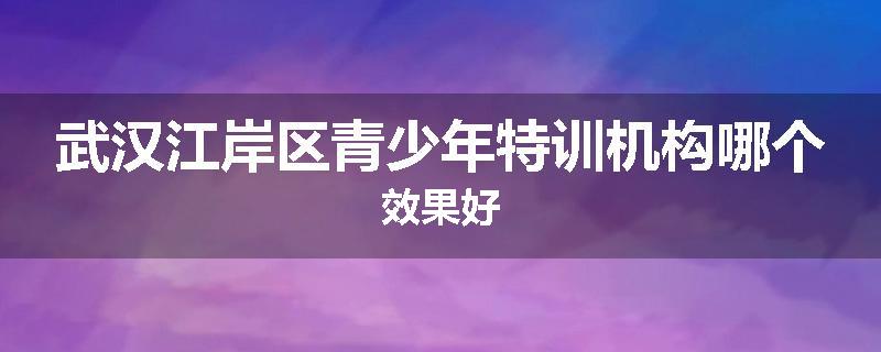 武汉江岸区青少年特训机构哪个效果好