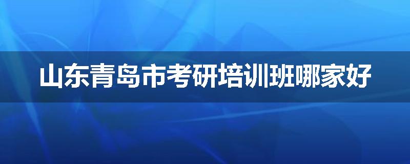 山东青岛市考研培训班哪家好
