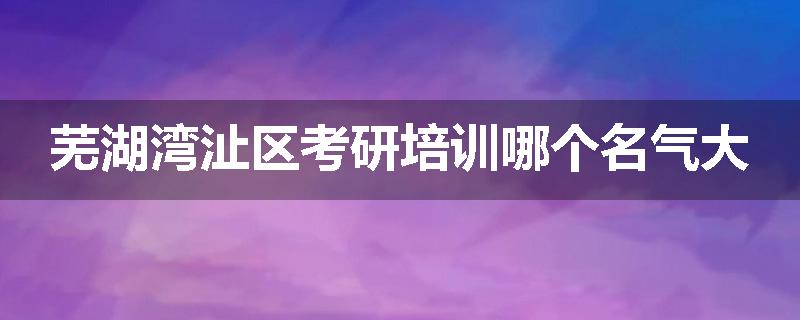 芜湖湾沚区考研培训哪个名气大
