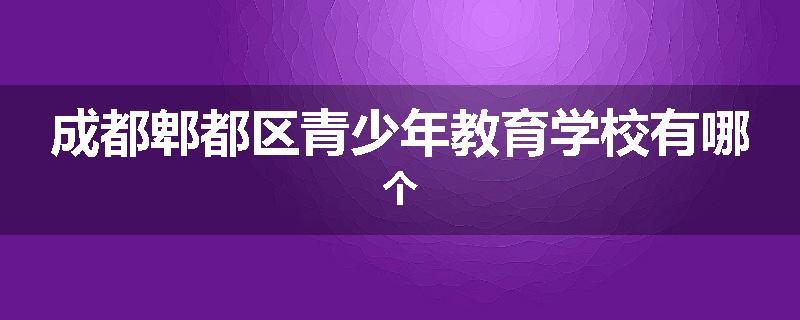 成都郫都区青少年教育学校有哪个