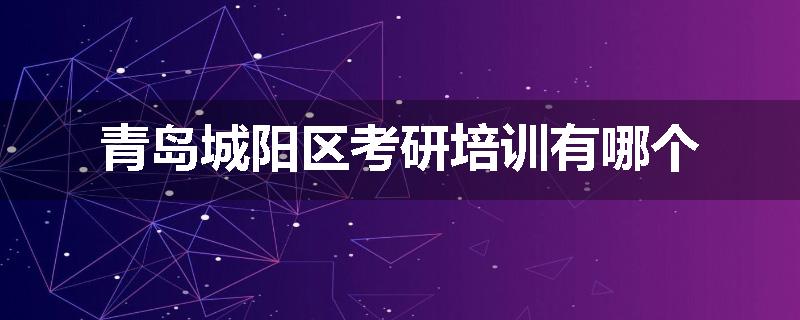 青岛城阳区考研培训有哪个