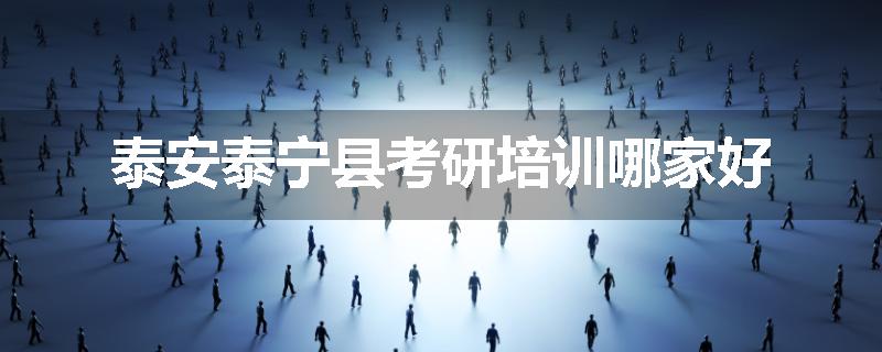 泰安泰宁县考研培训哪家好