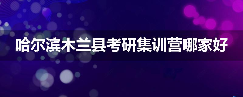 哈尔滨木兰县考研集训营哪家好
