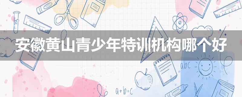 安徽黄山青少年特训机构哪个好