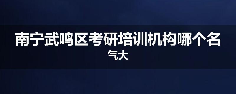 南宁武鸣区考研培训机构哪个名气大