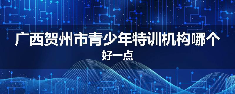 广西贺州市青少年特训机构哪个好一点