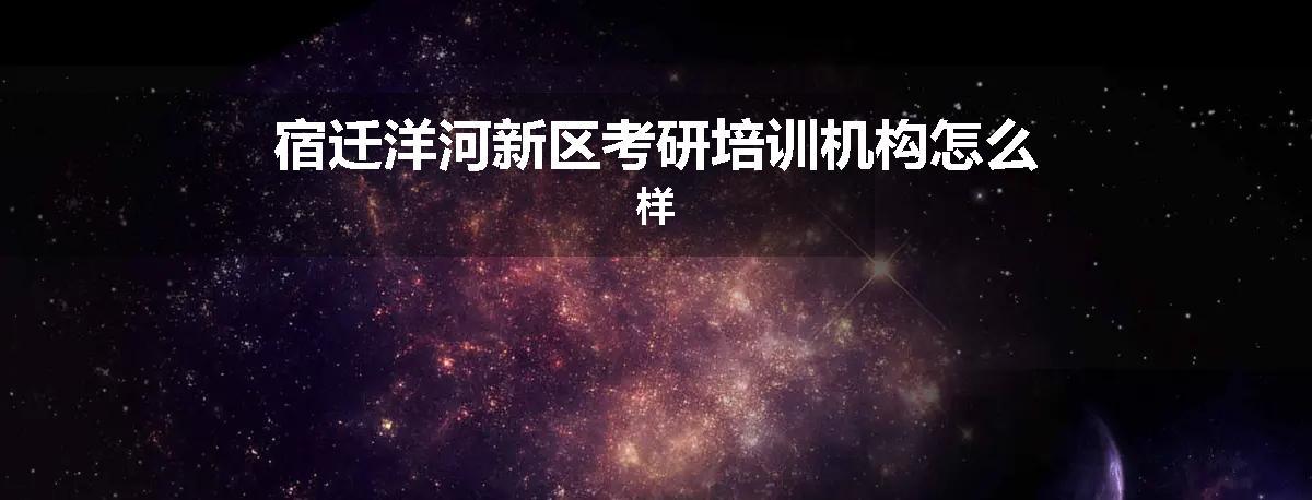 宿迁洋河新区考研培训机构怎么样