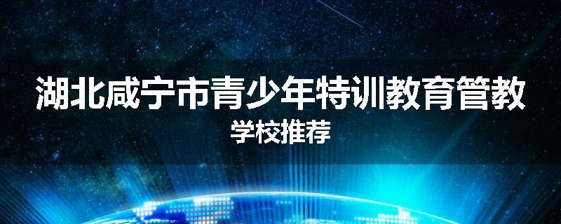 湖北咸宁市青少年特训教育管教学校推荐