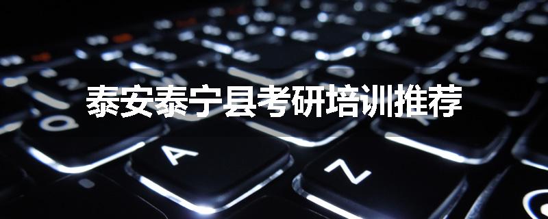 泰安泰宁县考研培训推荐