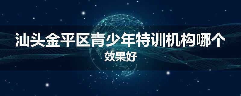 汕头金平区青少年特训机构哪个效果好