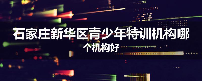 石家庄新华区青少年特训机构哪个机构好