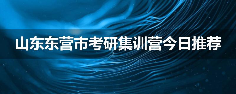 山东东营市考研集训营今日推荐