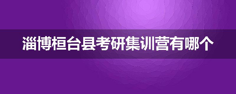 淄博桓台县考研集训营有哪个