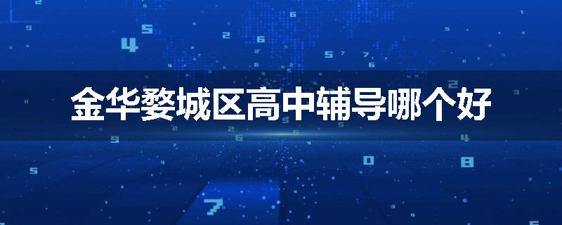 金华婺城区高中辅导哪个好