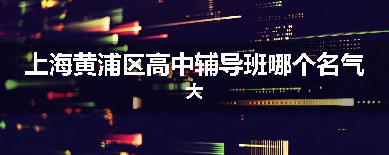 上海黄浦区高中辅导班哪个名气大