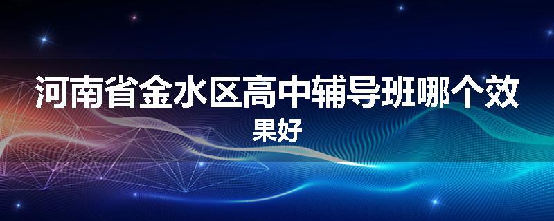 河南省金水区高中辅导班哪个效果好