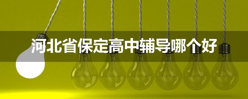 河北省保定高中辅导哪个好