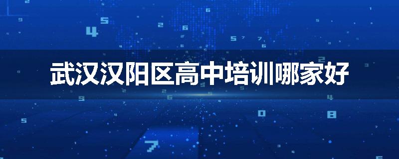 武汉汉阳区高中培训哪家好