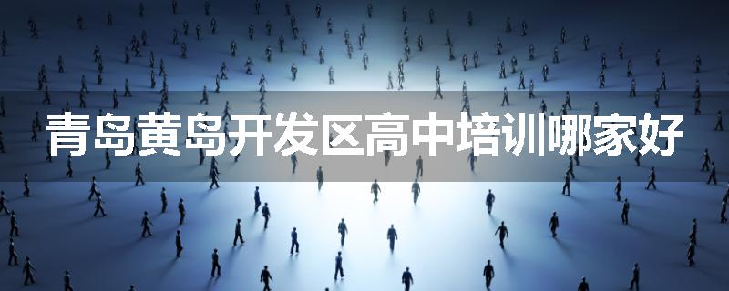 青岛黄岛开发区高中培训哪家好