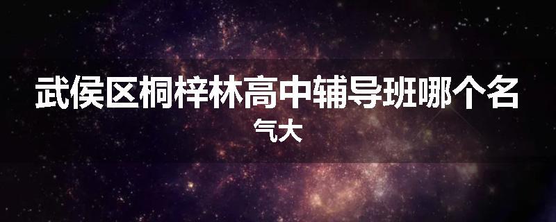 武侯区桐梓林高中辅导班哪个名气大