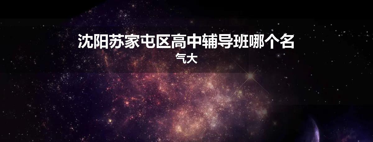 沈阳苏家屯区高中辅导班哪个名气大