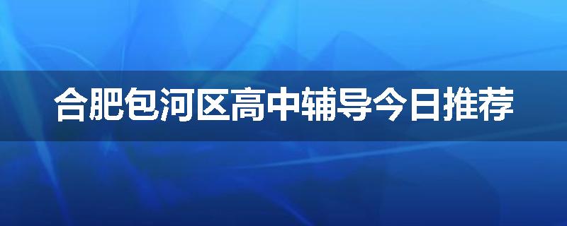 合肥包河区高中辅导今日推荐