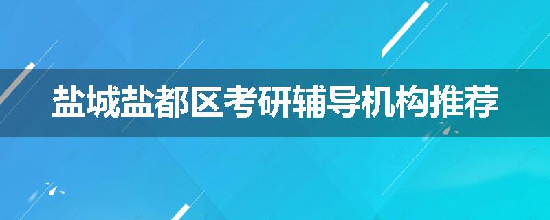 盐城盐都区考研辅导机构推荐