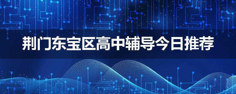 荆门东宝区高中辅导今日推荐