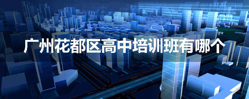 广州花都区高中培训班有哪个