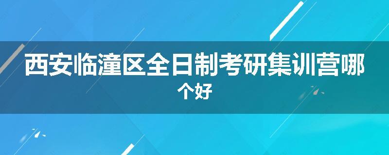 西安临潼区全日制考研集训营哪个好