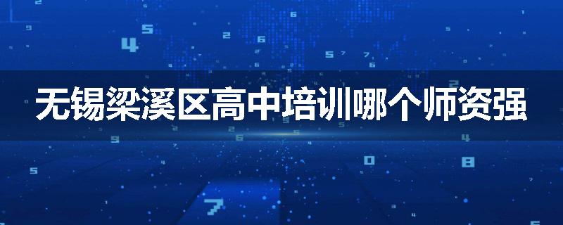 无锡梁溪区高中培训哪个师资强