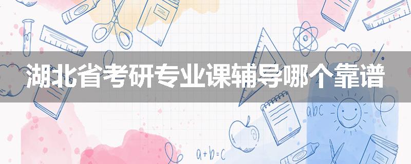 湖北省考研专业课辅导哪个靠谱