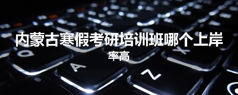 内蒙古寒假考研培训班哪个上岸率高