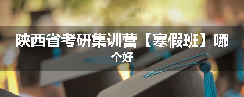 陕西省考研集训营【寒假班】哪个好