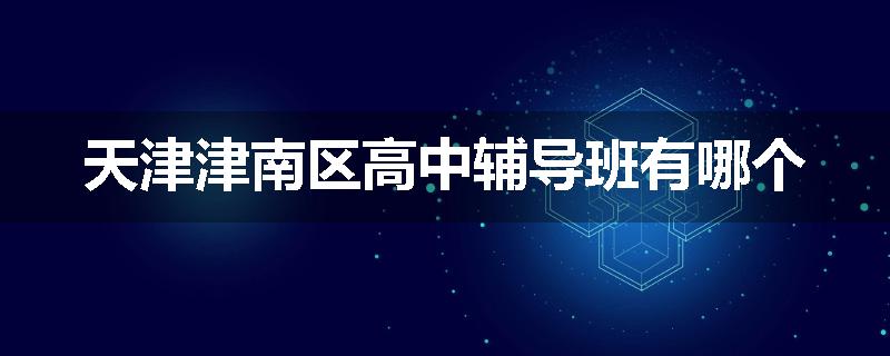 天津津南区高中辅导班有哪个