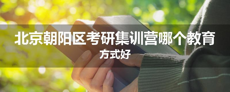 北京朝阳区考研集训营哪个教育方式好